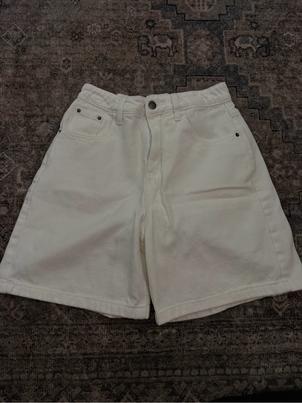 Classic High-Waist White Women's Shorts